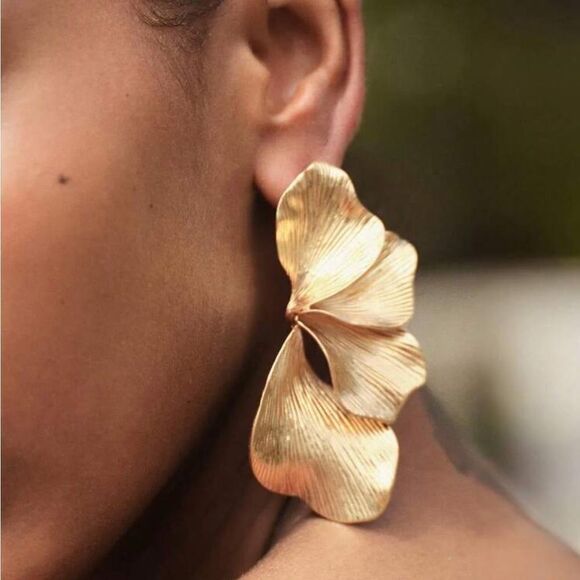 Bohemian leaf earrings N493 - Picture 1 of 4